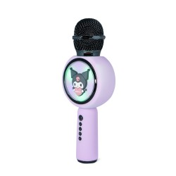 MICRÓFONO DE KARAOKE INALÁMBRICO CON LUCES LED KUROMI FUNCIONA CON CUALQUIER FUENTE DE SONIDO BLUETOOTH LICENCIA OFICIAL KUROMI