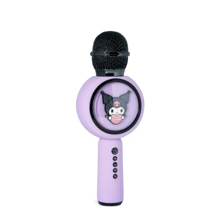 MICROFONO KARAOKE WIRELESS CON LUCI LED KUROMI, COMPATIBILE CON QUALSIASI SORGENTE AUDIO BLUETOOTH, LICENZA UFFICIALE KUROMI - T