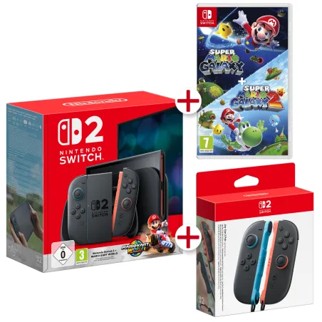 CONSOLE NINTENDO SWITCH 2 AVEC MARIO KART WORLD + SUPER MARIO GALAXY 1 ET SUPER MARIO GALAXY 2 + JOYCON SWITCH 2, VERSION - The 