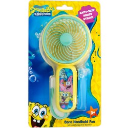 MINI VENTILADOR DE MANO BOB ESPONJA CON BATERÍA RECARGABLE COLOR AMARILLO Y AZUL SPONGEBOB SQUAREPANTS