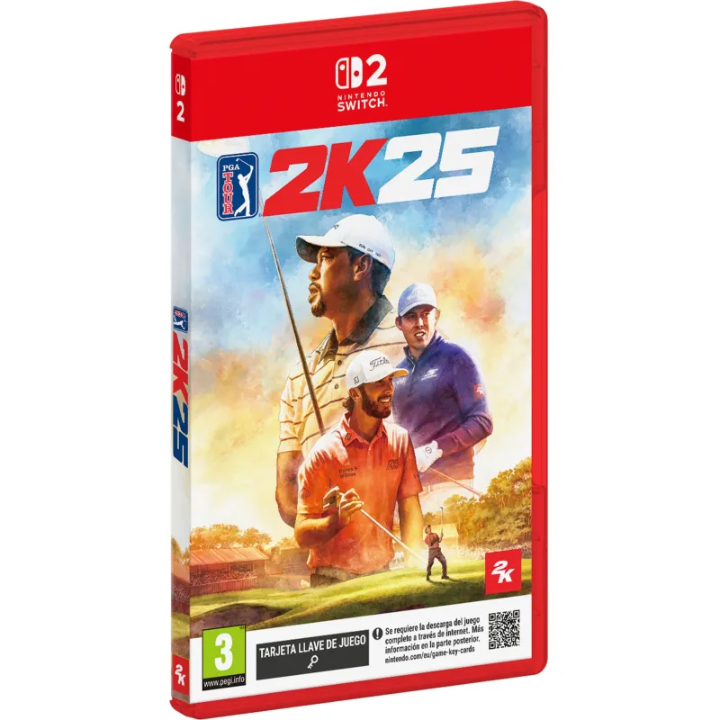 PGA TOUR 2K25 SWITCH 2 CARTÃO DE CHAVE DE JOGO PARA NINTENDO SWITCH 2, REQUER LIGAÇÃO À INTERNET, VERSÃO ESPANHOLA, GARANTIA - T