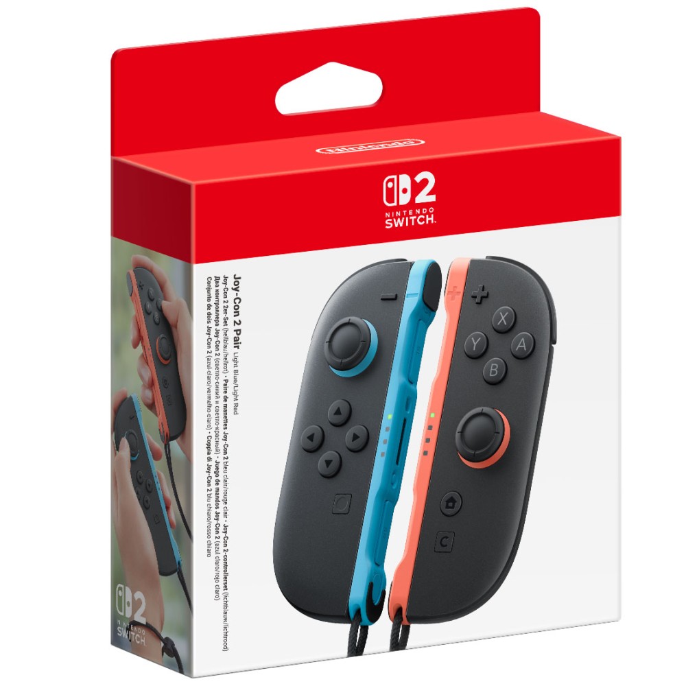 JOY-CON 2 PAREJA - AZUL CLARO/ROJO CLARO PARA NINTENDO SWITCH 2 VERSIÓN ESPAÑOLA GARANTÍA EUROPEA EU WARRANTY