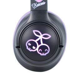 AURICULARES INALÁMBRICOS KUROMI PLEGABLES CON LUZ LED Y LICENCIA OFICIAL