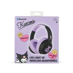 AURICULARES INALÁMBRICOS KUROMI PLEGABLES CON LUZ LED Y LICENCIA OFICIAL