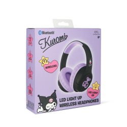 AURICULARES INALÁMBRICOS KUROMI PLEGABLES CON LUZ LED Y LICENCIA OFICIAL