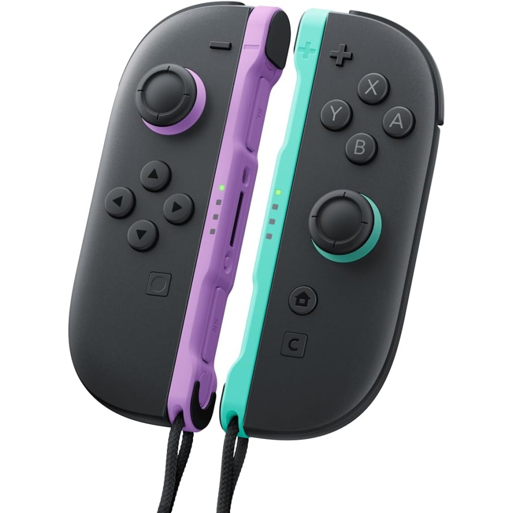 JOY-CON 2 PAREJA PÚRPURA/VERDE MANDOS PARA NINTENDO SWITCH 2 VERSIÓN ESPAÑOLA GARANTÍA EUROPEA EUROPEAN WARRANTY