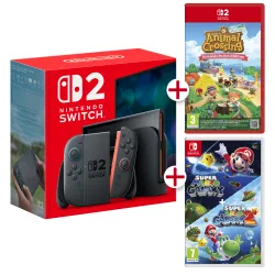 NINTENDO SWITCH 2-CONSOLE + ANIMAL CROSSING SWITCH 2 + SUPER MARIO GALAXY 1 EN 2 - The Shop Gamer