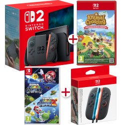 NINTENDO SWITCH 2 + ANIMAL CROSSING SWITCH 2 + SUPER MARIO GALAXY 1 Y 2 + JOYCON