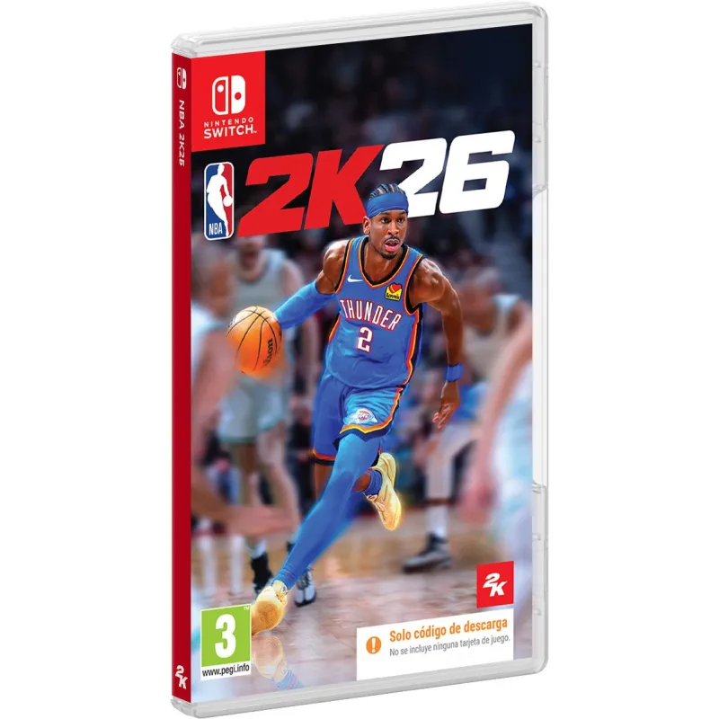 NBA 2K26 SWITCH BOX WITH FULL-GAME DIGITAL DOWNLOAD CODE FOR NINTENDO SWITCH, SPANISH VERSION, EUROPEAN WARRANTY - The Shop Game