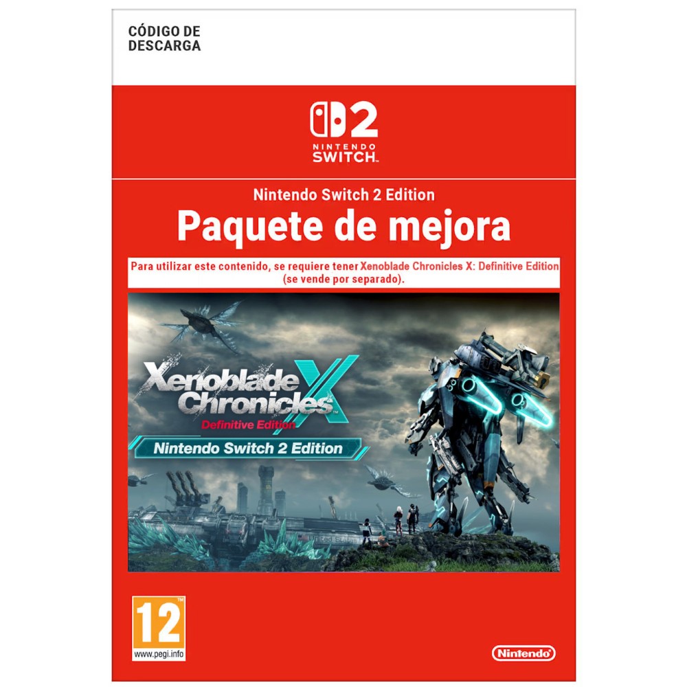 PAQUETE MEJORA XENOBLADE CHRONICLES X DEFINITIVE NINTENDO SWITCH 2 EDITION CÓDIGO DESCARGA UPGRADE PACK REQUIERE JUEGO COMPLETO