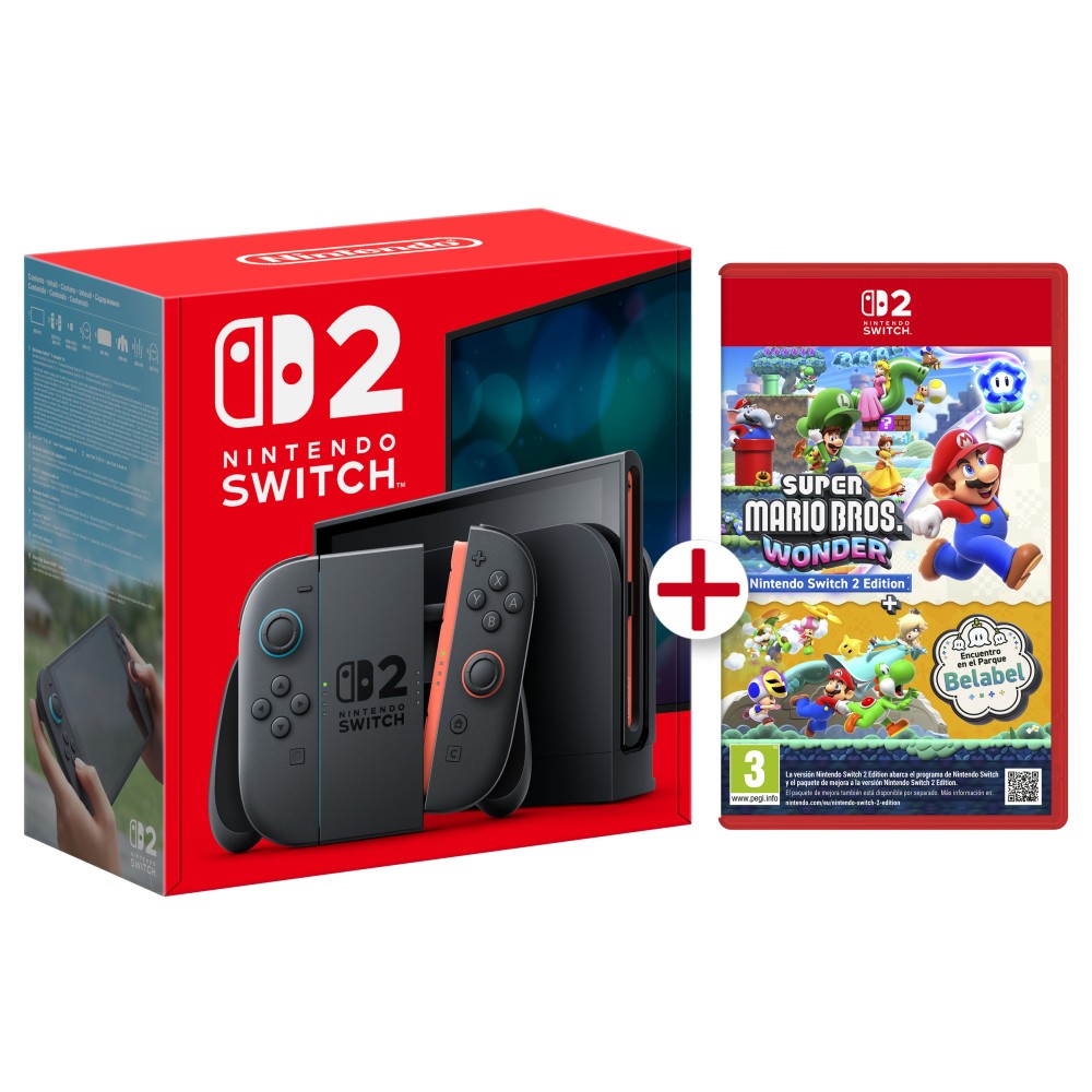 CONSOLA NINTENDO SWITCH 2 Y JUEGO SUPER MARIO BROS WONDER NINTENDO SWITCH2 EDITION VERSIÓN ESPAÑOLA GARANTÍA EUROPEA
