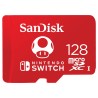 TARJETA MICRO SDXC SANDISK 128GB PARA NINTENDO SWITCH OFICIAL MARIO NO COMPATIBLE CON SWITCH 2