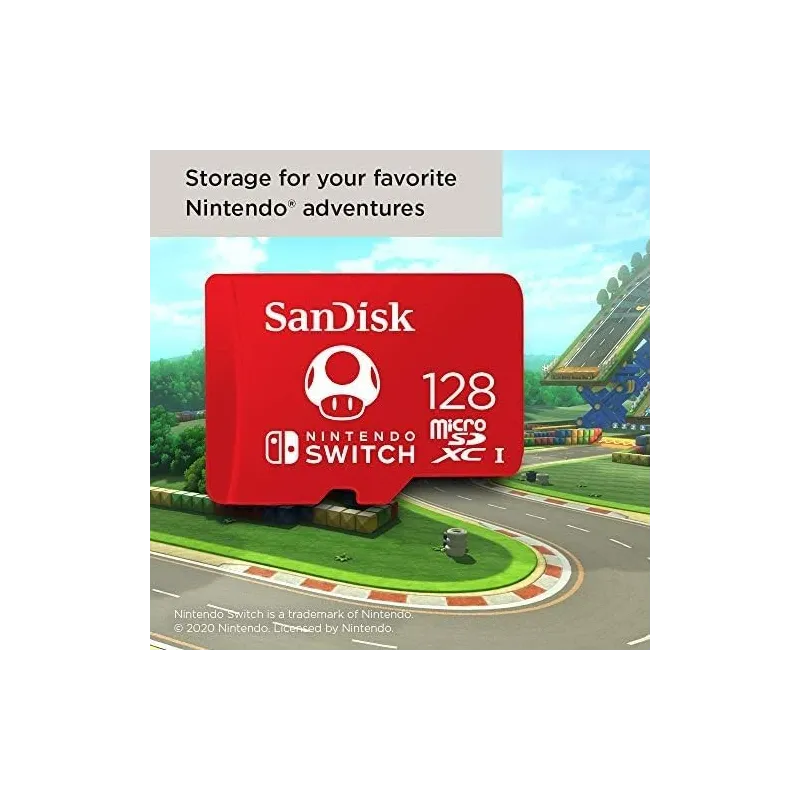 SCHEDA MICRO SDXC SANDISK 128GB UFFICIALE MARIO PER NINTENDO SWITCH, NON COMPATIBILE CON SWITCH 2 - The Shop Gamer