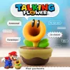 PRATENDE BLOEMFIGUUR UIT DE GAME SUPER MARIO WONDER DIE UIT ZICHZELF OF NA HET INDRUKKEN VAN EEN KNOP PRAAT - The Shop Gamer