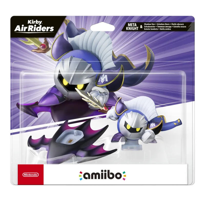 PRÉCOMMANDE FIGURINE AMIIBO META KNIGHT & SHADOW STAR, COLLECTION KIRBY AIR RIDERS, VERSION ESPAGNOLE, GARANTIE EUROPÉENNE - The