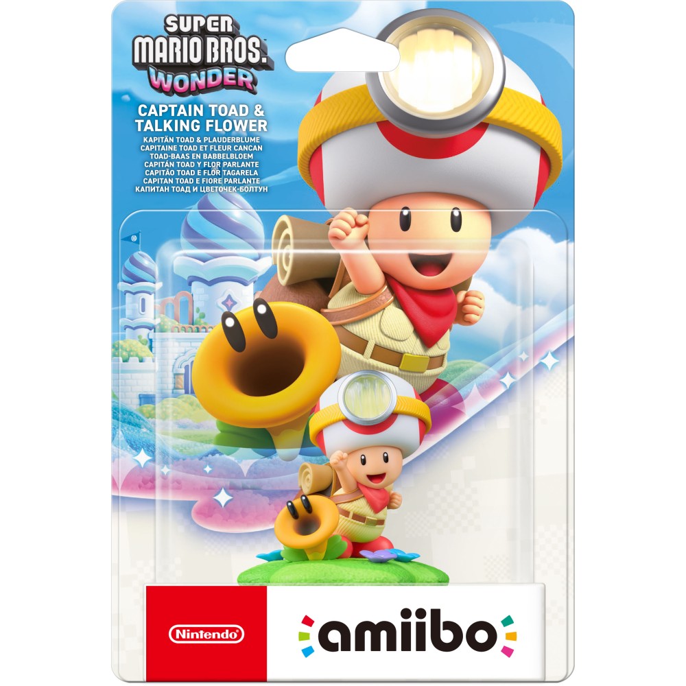 FIGURA AMIIBO CAPTAIN TOAD Y FLOR PARLANTE COLECCIÓN SUPER MARIO BROS WONDER VERSIÓN ESPAÑOLA GARANTÍA EUROPEA