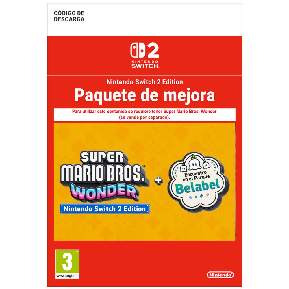 SUPER MARIO BROS. WONDER NS2 EDITION + PAQUETE DE MEJORA A LA VERSIÓN NINTENDO SWITCH 2 EDITION + ENCUENTRO EN EL PARQUE BELABEL