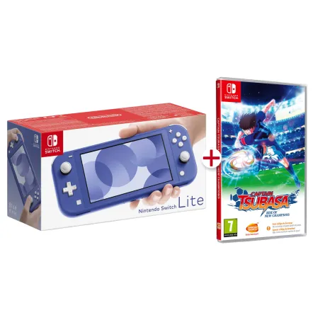 NINTENDO SWITCH LITE BLU + CAPTAIN TSUBASA: RISE OF NEW CHAMPIONS IN SCATOLA CODICE DOWNLOAD DIGITALE VERSIONE SPAGNOLA - The Sh