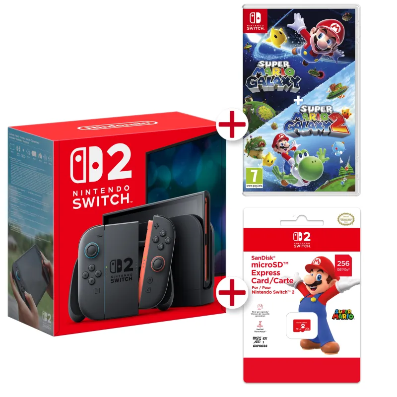 Nintendo Switch 2 + SUPER MARIO GALAXY 1Y2 + MicroSD EXPRESS CARD, Spaanse versie, Europese garantie - The Shop Gamer