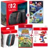 Console Nintendo Switch 2 + ANIMAL CROSSING 2 + SM GALAXY 1Y2 + JOYCON + carte MicroSD EXPRESS, version espagnole, garantie - Th