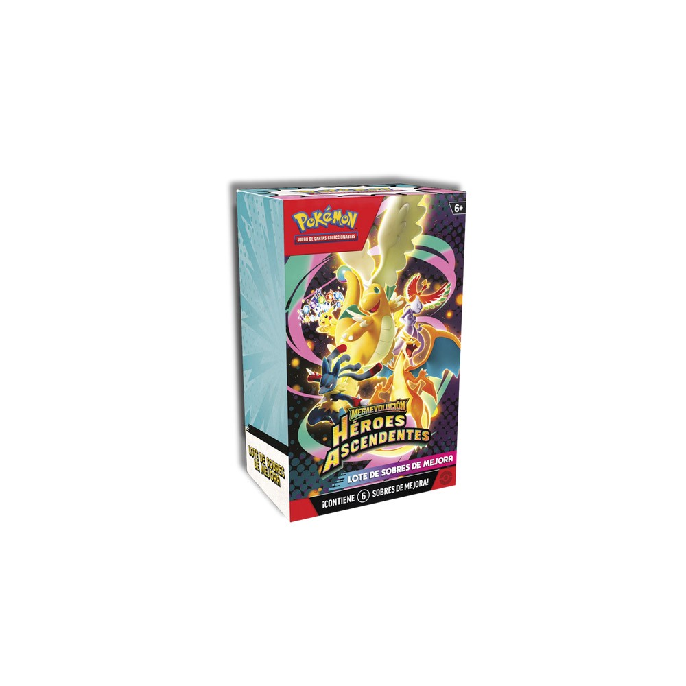 POKEMON JUEGO DE CARTAS COLECCIONABLES LOTE DE 6 SOBRES DE MEJORA MEGAEVOLUCIÓN HEROES ASCENDENTES POKEMON TCG