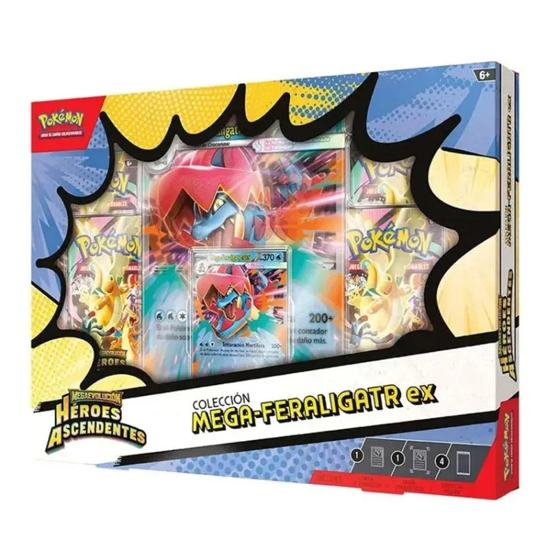 POKEMON RUILKAARTSPEL COLLECTIE MEGA-FERALIGATR EX MEGA-EVOLUTIE HÉROES ASCENDENTES POKEMON TCG POKEMON JCC - The Shop Gamer
