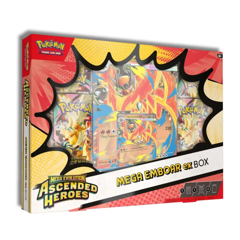 POKÉMON TRADING CARD GAME MEGA-EMBOAR EX MEGA EVOLUTION ASCENDED HEROES COLLECTION POKÉMON TCG POKÉMON JCC - The Shop Gamer