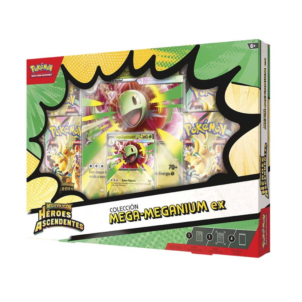 POKEMON JUEGO DE CARTAS COLECCIONABLES COLECCIÓN MEGA-MEGANIUM EX MEGAEVOLUCIÓN HÉROES ASCENDENTES POKEMON TCG POKEMON JCC