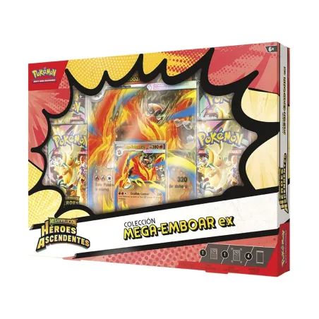 POKEMON JOGO DE CARTAS COLECIONÁVEIS COLEÇÃO MEGA-EMBOAR EX MEGAEVOLUCIÓN HÉROES ASCENDENTES POKEMON TCG POKEMON JCC - The Shop 