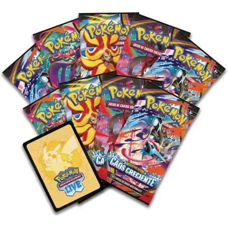 POKEMON JOGO DE CARTAS COLECIONÁVEIS CAIXA DE TREINADOR DE ELITE MEGA EVOLUCIÓN CAOS CRECIENTE POKEMON JCC TCG - The Shop Gamer