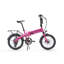 BICICLETA ELÉTRICA DOBRÁVEL IBIZA RAINBOW PINK PANTHER LITTIUM, COR-DE-ROSA, COM BATERIA DE 10,4 AH E ACESSÓRIOS, GARANTIA - The