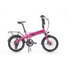 BICICLETA ELÉCTRICA PLEGABLE IBIZA RAINBOW PINK PANTHER LITTIUM COLOR ROSA CON BATERÍA DE 10,4 AH Y ACCESORIOS GARANTÍA EUROPEA
