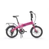 VÉLO ÉLECTRIQUE PLIABLE IBIZA RAINBOW PINK PANTHER LITTIUM, ROSE, AVEC BATTERIE DE 10,4 AH, ACCESSOIRES ET GARANTIE EUROPÉENNE -