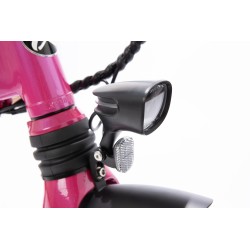BICICLETA ELÉCTRICA PLEGABLE IBIZA RAINBOW PINK PANTHER LITTIUM COLOR ROSA CON BATERÍA DE 10,4 AH Y ACCESORIOS GARANTÍA EUROPEA