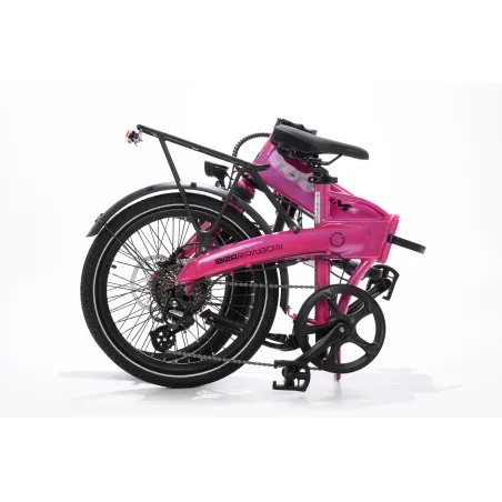 VÉLO ÉLECTRIQUE PLIABLE IBIZA RAINBOW PINK PANTHER LITTIUM, ROSE, AVEC BATTERIE DE 10,4 AH, ACCESSOIRES ET GARANTIE EUROPÉENNE -