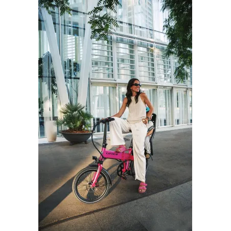 BICICLETA ELÉTRICA DOBRÁVEL IBIZA RAINBOW PINK PANTHER LITTIUM, COR-DE-ROSA, COM BATERIA DE 10,4 AH E ACESSÓRIOS, GARANTIA - The