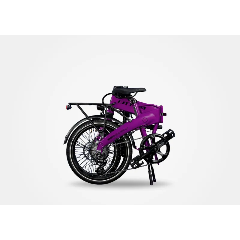 VÉLO ÉLECTRIQUE PLIANT IBIZA RAINBOW DEEP PURPLE LITTIUM, VIOLET, BATTERIE 10,4 AH, ACCESSOIRES, GARANTIE EUROPÉENNE - The Shop 