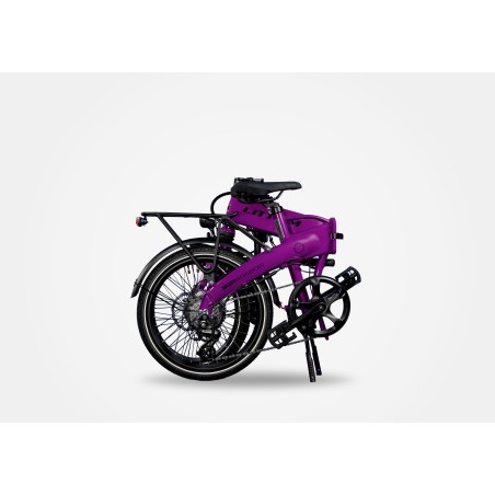BICICLETA ELÉCTRICA PLEGABLE IBIZA RAINBOW DEEP PURPLE LITTIUM COLOR VIOLETA CON BATERÍA DE 10,4AH Y ACCESORIOS GARANTÍA EUROPEA