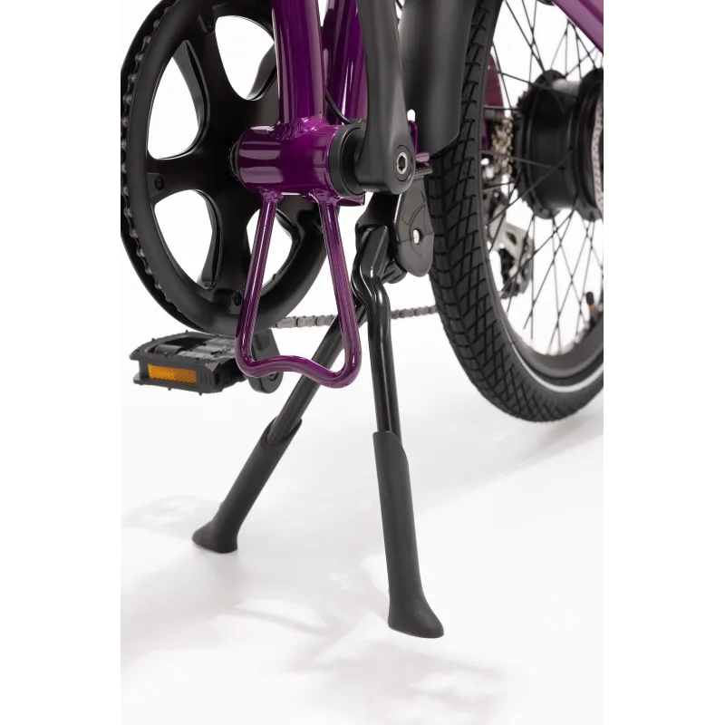BICICLETTA ELETTRICA PIEGHEVOLE IBIZA RAINBOW DEEP PURPLE LITTIUM COLORE VIOLA CON BATTERIA DA 10,4 AH E ACCESSORI, GARANZIA - T