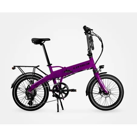 VÉLO ÉLECTRIQUE PLIABLE IBIZA RAINBOW DEEP PURPLE, LITHIUM VIOLET, BATTERIE 10,4 AH, ACCESSOIRES, GARANTIE EUROPÉENNE - The Shop
