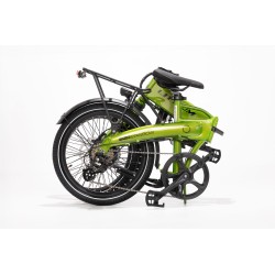 BICICLETA ELÉCTRICA PLEGABLE  IBIZA RAINBOW GREEN PEACE LITTIUM COLOR VERDE CON BATERÍA DE 10,4 AH Y ACCESORIOS GARANTÍA EUROPEA