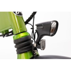 BICICLETA ELÉCTRICA PLEGABLE  IBIZA RAINBOW GREEN PEACE LITTIUM COLOR VERDE CON BATERÍA DE 10,4 AH Y ACCESORIOS GARANTÍA EUROPEA