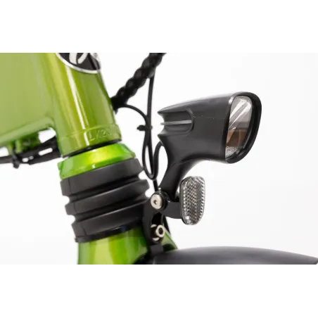 VÉLO ÉLECTRIQUE PLIABLE IBIZA RAINBOW GREEN PEACE LITTIUM, VERT, BATTERIE 10,4 AH, ACCESSOIRES, GARANTIE EUROPÉENNE - The Shop G
