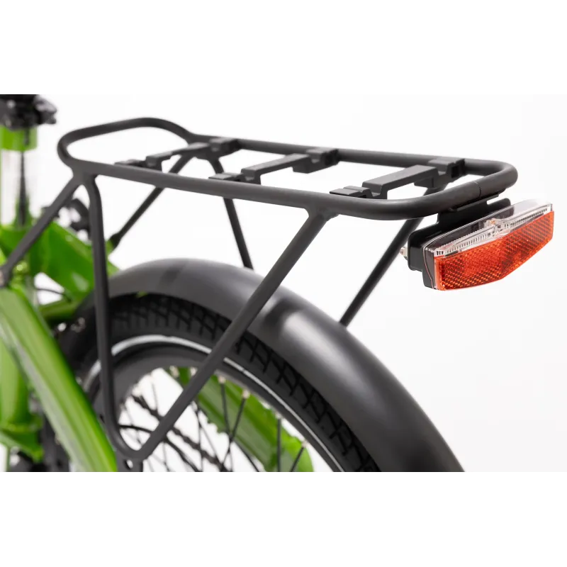 VÉLO ÉLECTRIQUE PLIABLE IBIZA RAINBOW GREEN PEACE LITTIUM, VERT, BATTERIE 10,4 AH, ACCESSOIRES, GARANTIE EUROPÉENNE - The Shop G