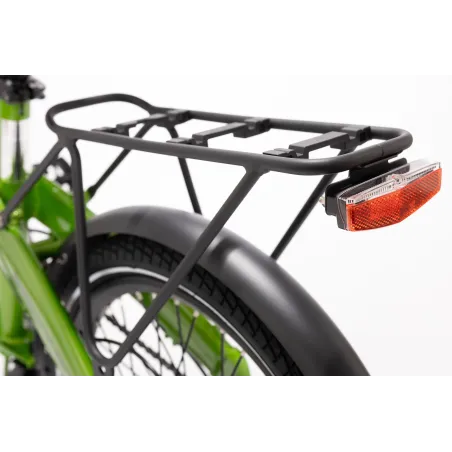 BICICLETTA ELETTRICA PIEGHEVOLE IBIZA RAINBOW GREEN PEACE LITTIUM VERDE CON BATTERIA DA 10,4 AH, ACCESSORI E GARANZIA EUROPEA - 