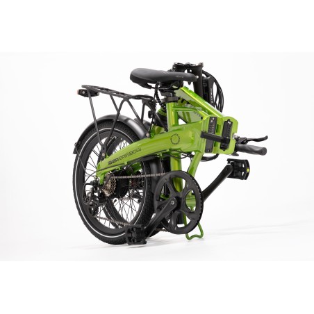 BICICLETA ELÉCTRICA PLEGABLE IBIZA RAINBOW GREEN PEACE LITTIUM COLOR VERDE CON BATERÍA DE 10,4 AH Y ACCESORIOS GARANTÍA EUROPEA