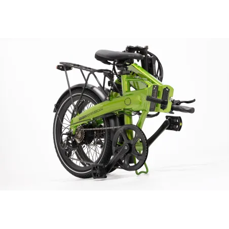 BICICLETTA ELETTRICA PIEGHEVOLE IBIZA RAINBOW GREEN PEACE LITTIUM VERDE CON BATTERIA DA 10,4 AH, ACCESSORI E GARANZIA EUROPEA - 