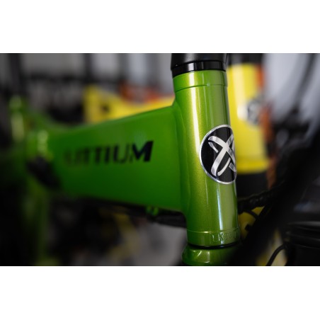 BICICLETA ELÉCTRICA PLEGABLE IBIZA RAINBOW GREEN PEACE LITTIUM COLOR VERDE CON BATERÍA DE 10,4 AH Y ACCESORIOS GARANTÍA EUROPEA