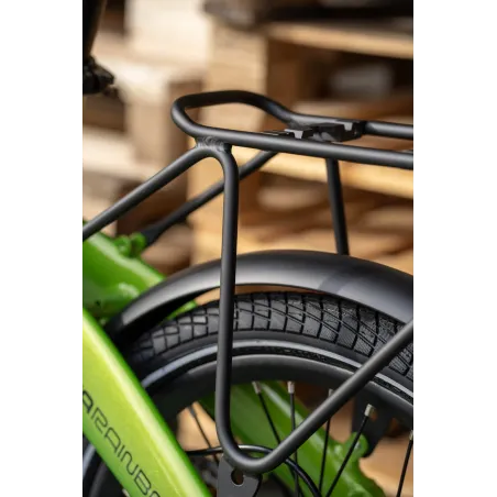 VÉLO ÉLECTRIQUE PLIABLE IBIZA RAINBOW GREEN PEACE LITTIUM, VERT, BATTERIE 10,4 AH, ACCESSOIRES, GARANTIE EUROPÉENNE - The Shop G