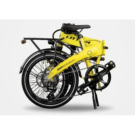VÉLO ÉLECTRIQUE PLIABLE IBIZA RAINBOW YELLOW STONE LITTIUM, JAUNE, BATTERIE DE 10,4 AH ET ACCESSOIRES, GARANTIE UE - The Shop Ga